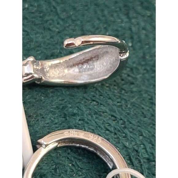 Clue Sterling Silver Hoop Earrings 12mm – Made in Korea, Minimalist Thick Huggie - Picture 6 of 7